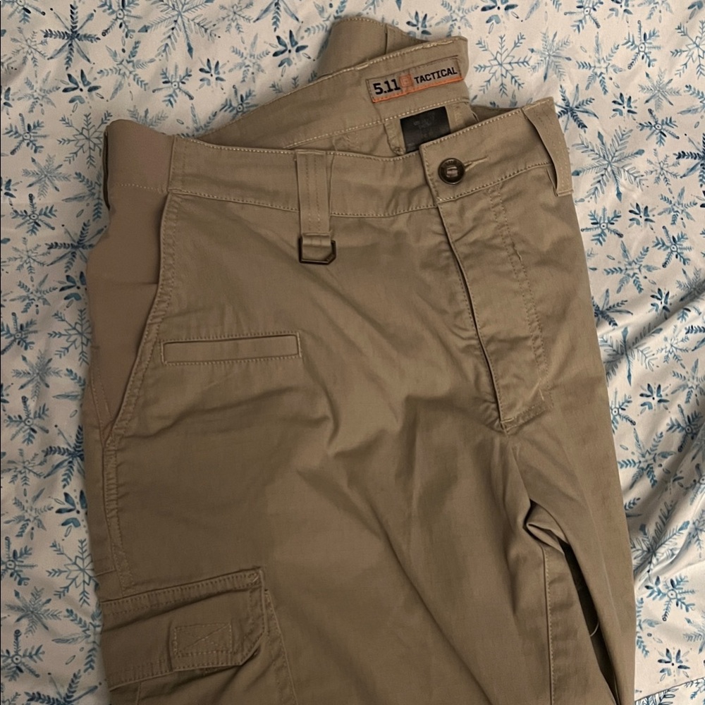 5.11 Tactical Men's Khaki Cargo Pants - Size 34 and length 32.